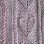 Embossed Heart Knitting Stitch