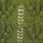 Bobbled v free knitting stitch