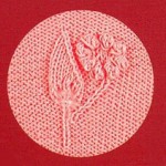 Flower and leaf knitting motif panel chart