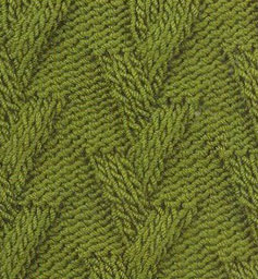 Stacked V's cables free knitting stitch - Knitting Kingdom