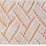 Diagonal blocks lace knitting stitch