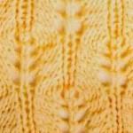 Fat leaf columns knitting stitch