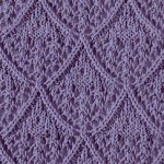 Lace diamond stitch for knitting