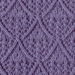 Lace diamond stitch for knitting