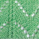 Green triangle knitting stitch