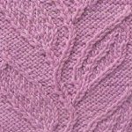 Branching leaves knitting panel
