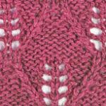 Garter leaf lace stitch
