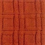 Knit and purl textured square check pattern free knitting stitch