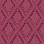 Lace diamond free knitting stitch
