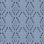 Lace diamond motif free knitting pattern