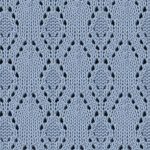 Lace diamond motif free knitting pattern