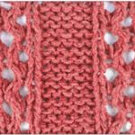 Lace Ribbing Simple - Free Knitting Stitch