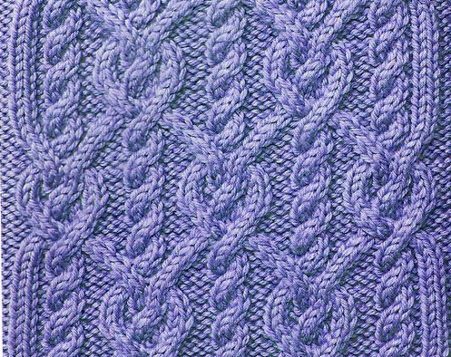 Continuous Cable knit stitch ornate pattern - Knitting Kingdom