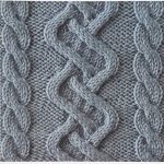 Wonky cable knitting stitch pattern