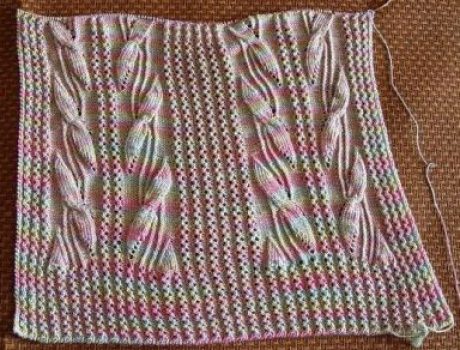 Long leaves knit stitch - Knitting Kingdom