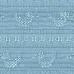 Eyelet lace duck knitting stitch