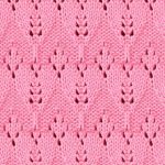 Openwork, eyelet heart knitting stitch