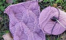 Free Interesting Knitting Stitch with Rhombus