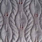 Leaves Surrounded by Cables Free Knitting Pattern