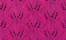 Hourglass Leaves Knitting Stitch
