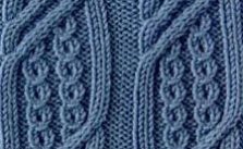 Cable and Eyelet Columns Knitting Stitch