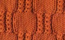 Checkered Twists Knit Stitch