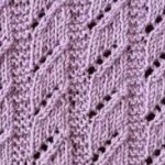 Diagonal Lace Columns Knit Stitch