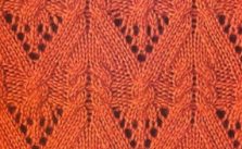 Lace V and Cable Free Knitting Stitch