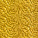 Leaf lace stitch for knitting