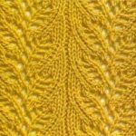 Leaf lace stitch for knitting