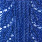 Leaf panel knit stitch