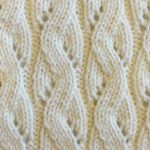 Mock cable eyelet knit stitch