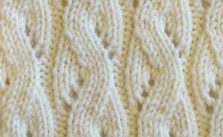 Mock cable eyelet knit stitch
