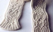 Ribbed Celtic Cable Scarf