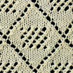 Square in a Diamond Lace Knitting Stitch