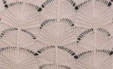 Circle fan knitting stitch