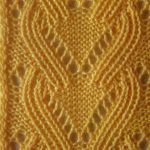 Yellow Eyelet Lace Knit Stitch Chart