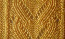 Yellow Eyelet Lace Knit Stitch Chart