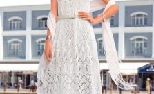 Maxi Knitted Dress With Shetland Lace Pattern