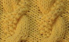 Moss and Stockinette Cable Knitting Stitch Pattern