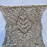 Flame Shaped Cable Knitting Stitch