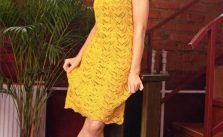Little Yellow Lace Dress Knitting Pattern