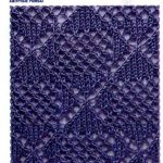 Eyelet Lace Diamond Stitch Free Knitting