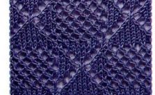 Eyelet Lace Diamond Stitch Free Knitting