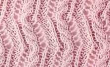 Cable and Lace Zig Zag Free Knitting Stitch