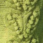 Bobble in a V Shape Knitting Stitch Panel