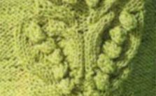 Bobble in a V Shape Knitting Stitch Panel