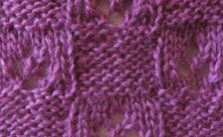 Checkered Lace Knitting Stitch