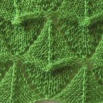 Green Triangles Lace Knit Stitch