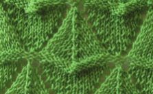 Green Triangles Lace Knit Stitch